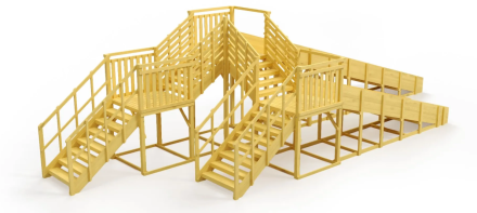 Зимняя горка Савушка Зима Wood 7/5 (без окрашивания) оптом, фото 3