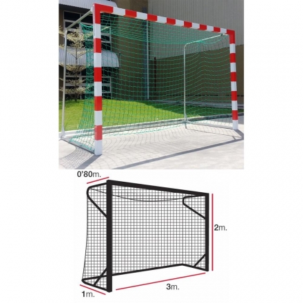 Сетка гандбольная/футзальная &quot;EL LEON DE ORO&quot;, дл. 3 м, выс. 2 м, гл. по верху 0,8 м оптом, фото 1