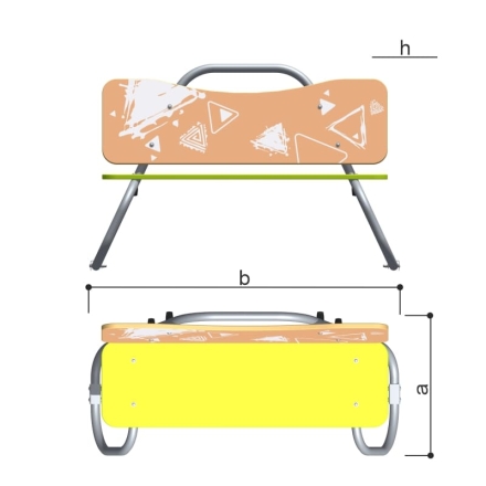 Детская скамейка Romana 057.58.00 для игровой площадки оптом, фото 5