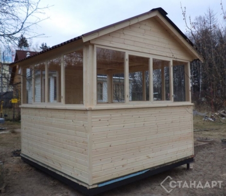 Деревянная беседка №11 закрытого типа 3х3м оптом, фото 2