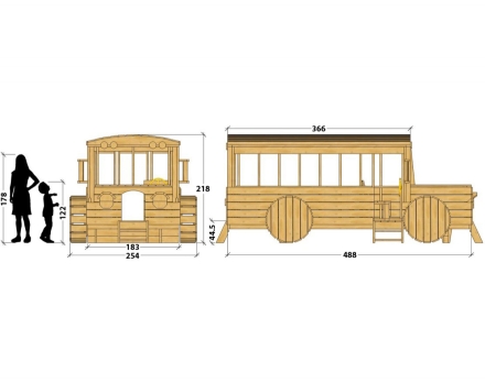 Игровой комплекс TORUDA WOOD Школьный автобус оптом, фото 3