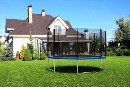 Батут с защитной сеткой (лестница в комплекте) Diamond Fitness  External 12ft (366 см) оптом, фото 2
