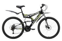 Велосипед Black One Hooligan Fs Disc черно-зеленый 21"