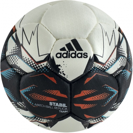 Мяч ганд. &quot;ADIDAS Stabil Train&quot; арт.CD8590, р.3, ПУ, руч. сш, лат. кам., бело-черный оптом, фото 1