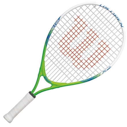 Ракетка б/т Wilson US OPEN 21, для 5-6 лет, алюминий , со струнами, салатово-бело-синий оптом, фото 1
