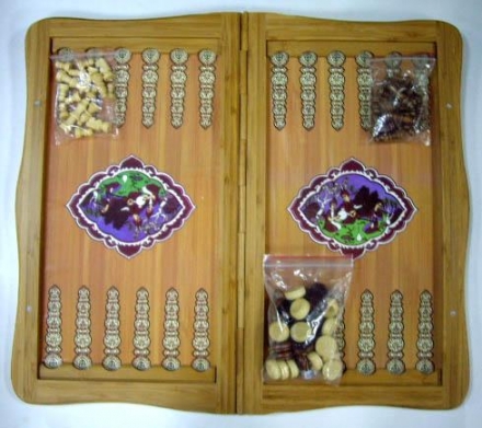 Нарды( 2 в 1) бамбук А1 оптом, фото 1