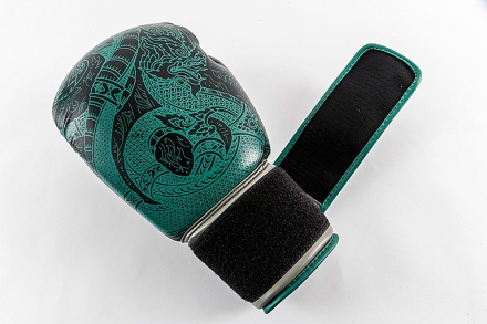(Перчатки для бокса UFC PRO Thai Naga 16 Oz - зеленые) оптом, фото 8