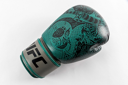 (Перчатки для бокса UFC PRO Thai Naga 16 Oz - зеленые) оптом, фото 3