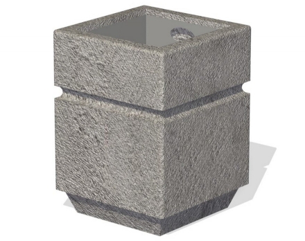 Урна железобетонная со вставкой Бетонград БЕТ-001 оптом, фото 1