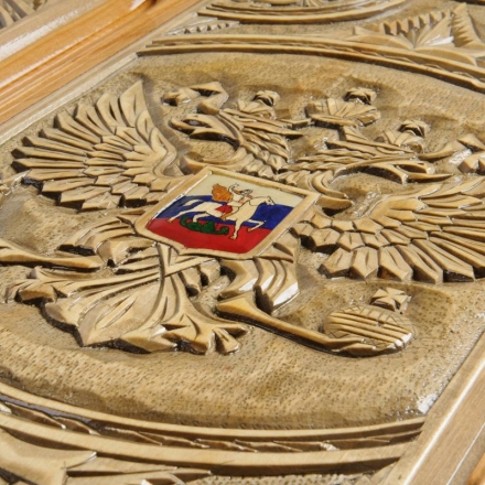 Нарды резные ручной работы &quot;Герб России&quot; (Россия, дерево, размер 63х32х7 см) оптом, фото 4