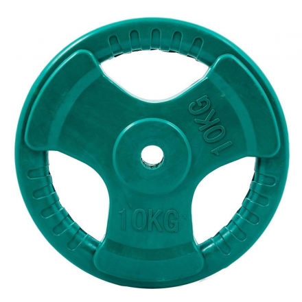 Диск обрезиненный ZSO цветной 3 HANDLE D-26, 10 кг оптом, фото 1