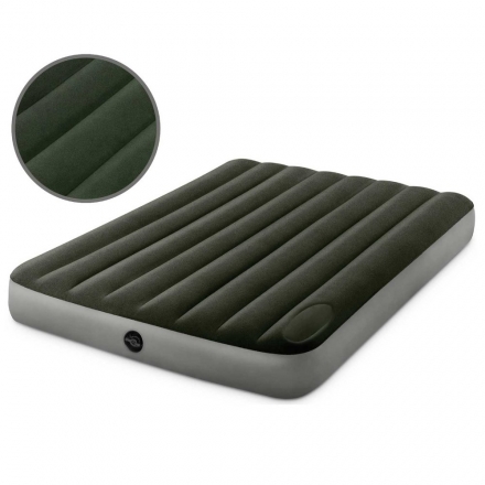 64762 Матрас надувной флок. DURA-BEAM DOWNY AIRBED, 137х191х25см, встроенный ножной насос оптом, фото 1