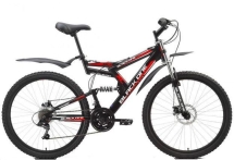 Велосипед Black One Hooligan Fs Disc черно-красный 17"