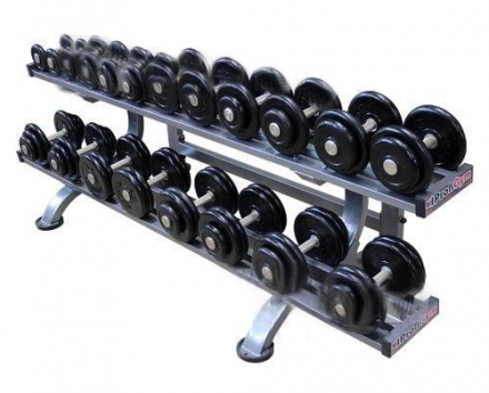 Гантельный ряд «PROFIGYM» обрезиненный, от 3,5 до 26кг ГП-023  оптом, фото 1