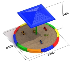 Песочница Кольцо-2 для детской площадки, фото 2