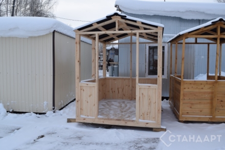 Деревянная беседка №1 открытого типа 2х1,7м оптом, фото 1