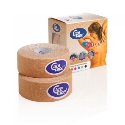 Тейп кинезиологический CureTape Neutral, 2,5 см x 5 м, уп. 2 шт, арт. 160288, телесный оптом, фото 1