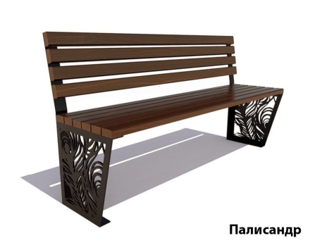 Парковая скамейка Павлин, Лиственница  (без подлокотников) 1,2 м оптом, фото 3