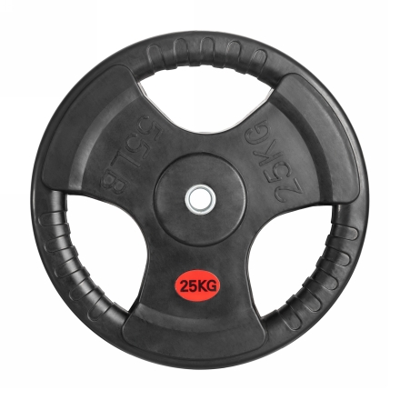 Диск 31 мм. обрезиненный с 3-мя хватами  25 кг (модель: D1) оптом, фото 1