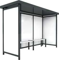 Остановочный павильон №8, 6000х2200х2600 мм, Материал: металл