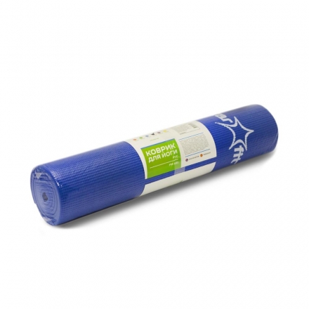 Коврик для йоги FM-101 PVC 173x61x0,6 см, темно-синий оптом, фото 5