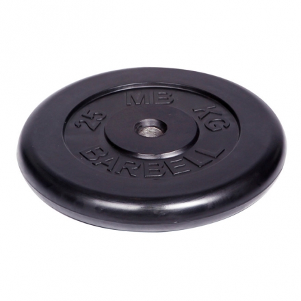 Диск обрезиненный Barbell d 31 мм чёрный 25 кг оптом, фото 1