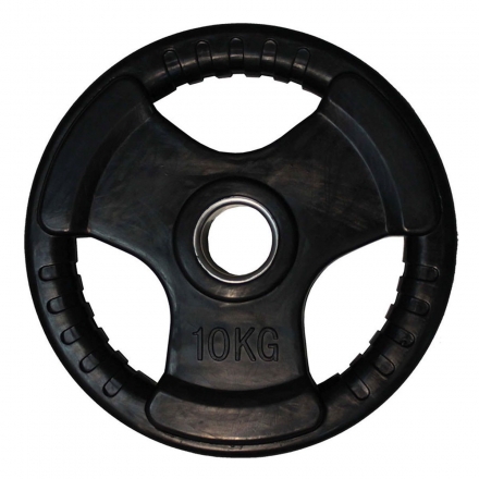 Диск обрезиненный ZSO черный 3 HANDLE  D-51, 10 кг оптом, фото 1
