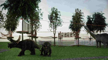 Веревочный парк на деревьях Мезозойская эра оптом, фото 2