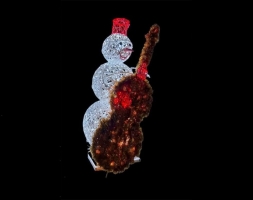 Световая фигура Снеговик-музыкант (высота 1,3 м), фото 1